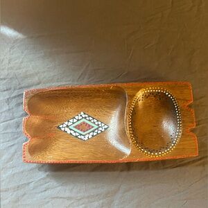 Handcrafted Wooden Tray hand painted
